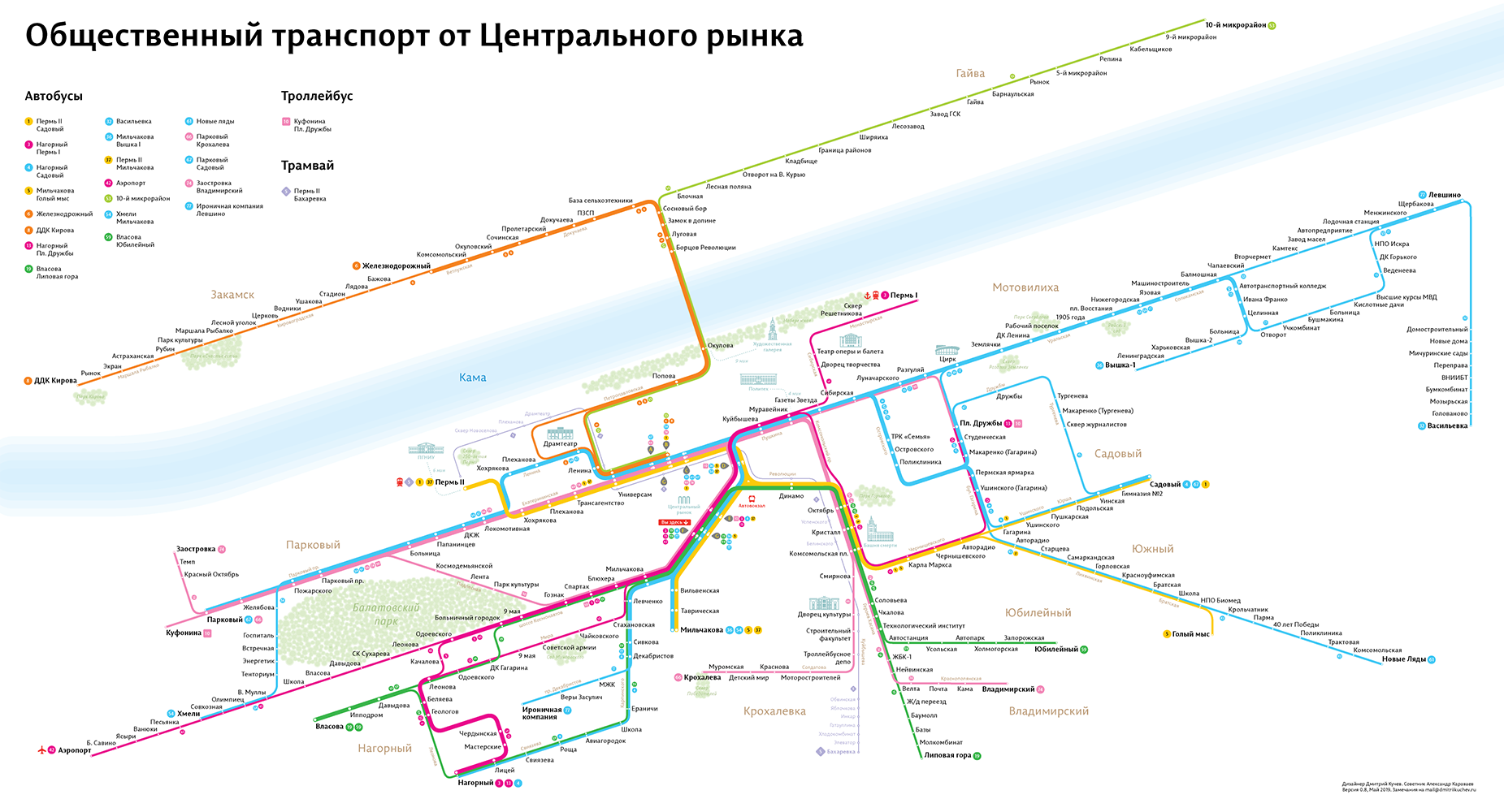Городской транспорт карта пермь